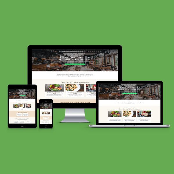 Page de réservation restaurant responsive